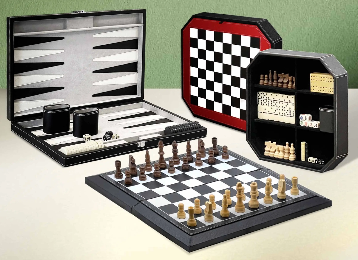 經典黑色西洋棋棋盤遊戲系列
